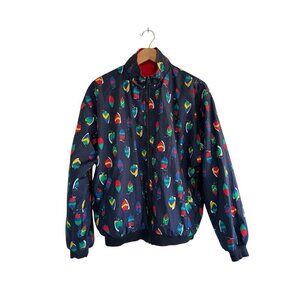 Vintage Duffel Sportswear Mens Sz L Blue Red Sailboats 3-In-1 Windbreaker Jacket